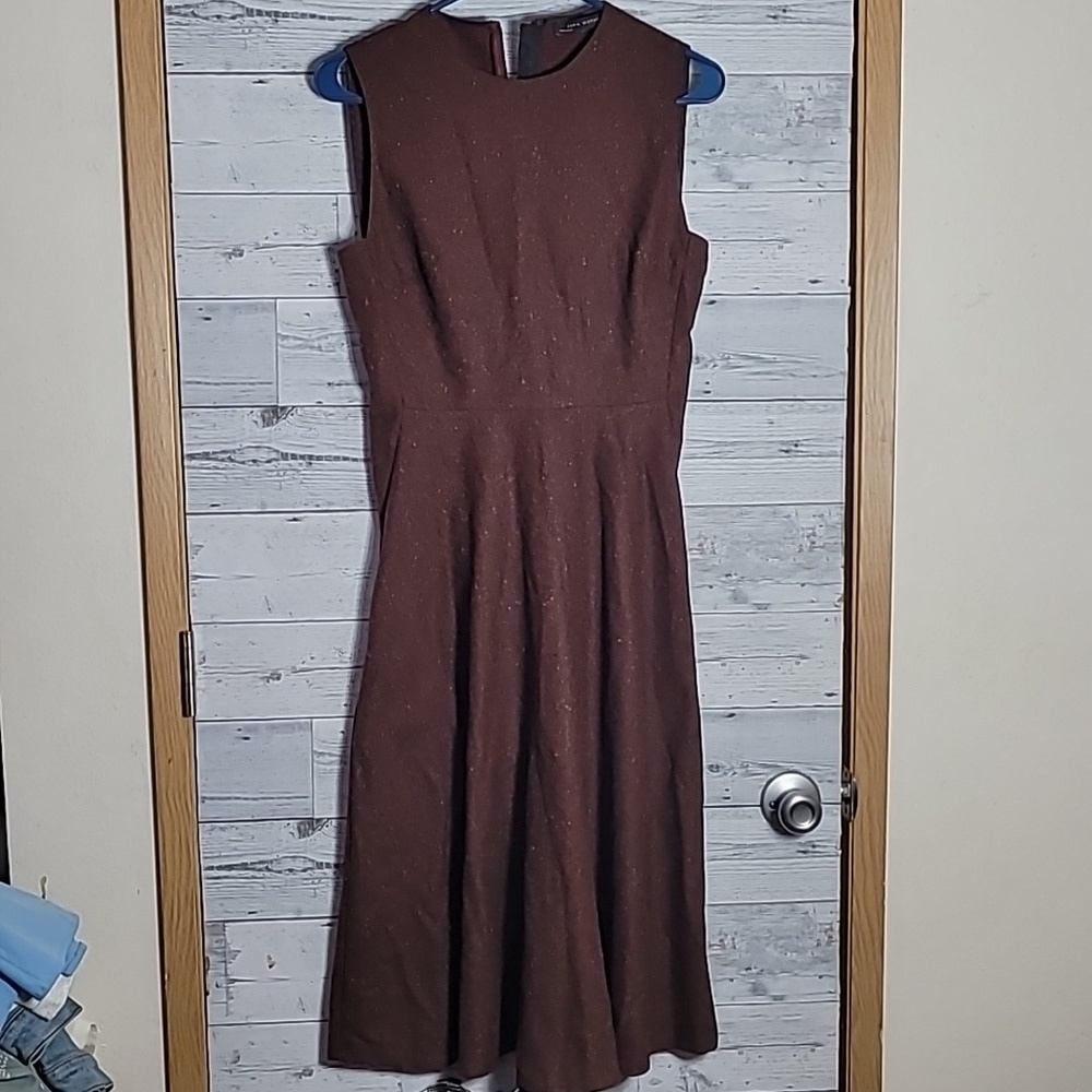 Zara Burgundy/Brown Midi Dress